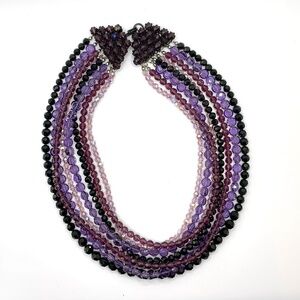 Vintage Austrian Crystal Necklace Signed